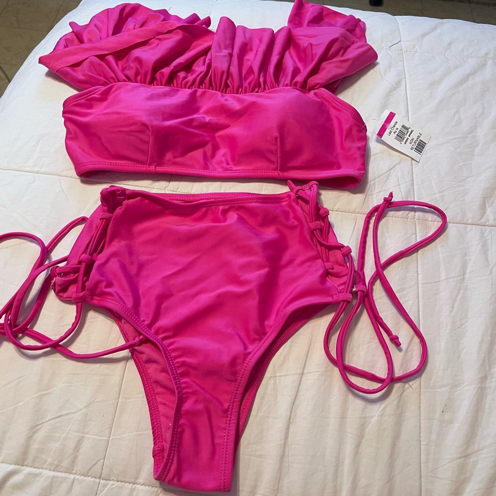 LALA Swim Pink Bikini Set - Picture 3 of 5